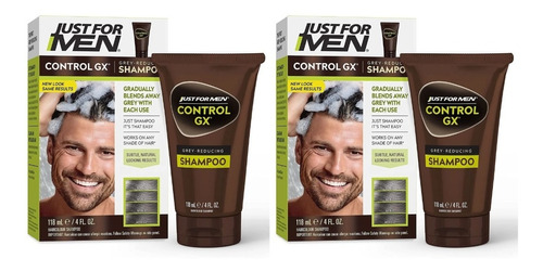 Shampoo Hombres Reduce Canas Gradual Just Men Control Gx X 2