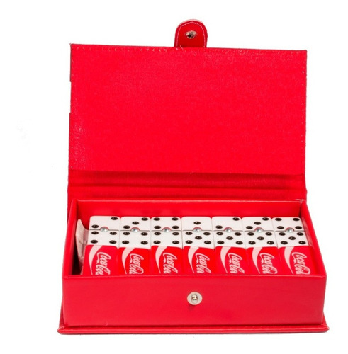 Dominó Coca - Cola, 100% Acrílico. Estuche Tipo Libro