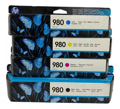 Pack Kit 4 Cartuchos Originales  Hp 980 Nuevos Facturados