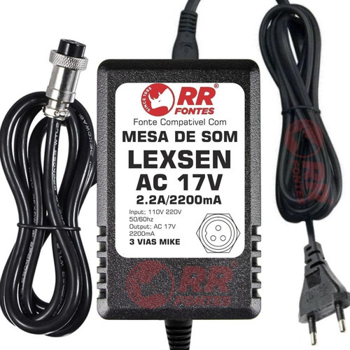 Fonte 17vac Para Mesa De Som Lexsen M2442-fx Pro3242-fx Pro