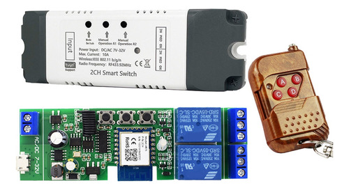 Módulo De Relé De Conmutación Wifi Tuya+con Control Remoto R