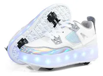 Comprar Zapatillas De Patinaje Sobre Ruedas Led De Cuatro Ruedas