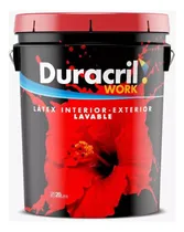 Comprar Pintura Látex Int\u002Fext Lavable Work Blanca Duracril 20lts