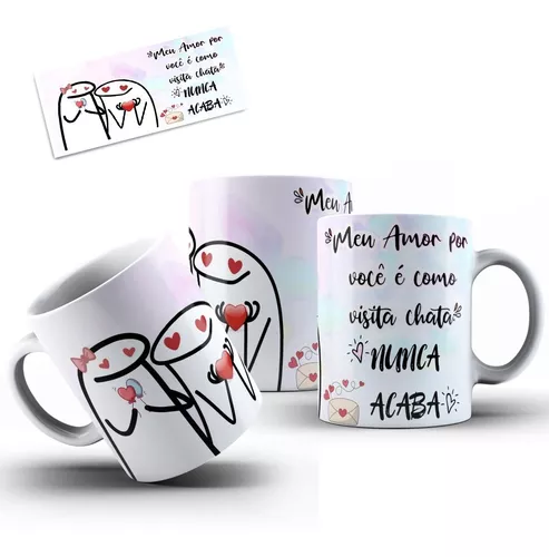 Caneca Bento Flork Meme Divertida Meu Amor por Você