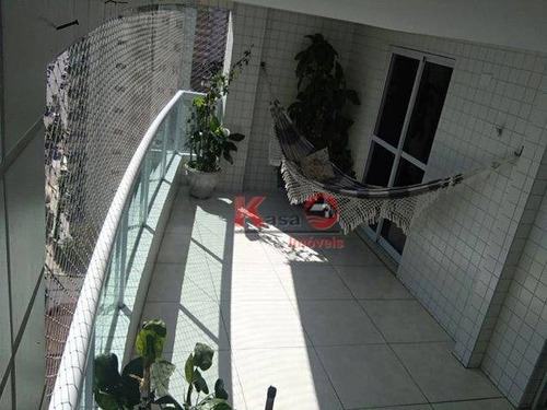 Imagem 3 de 27 de Cobertura Com 3 Dormitórios À Venda, 150 M² Por R$ 680.000,00 - Tupi - Praia Grande/sp - Co0220