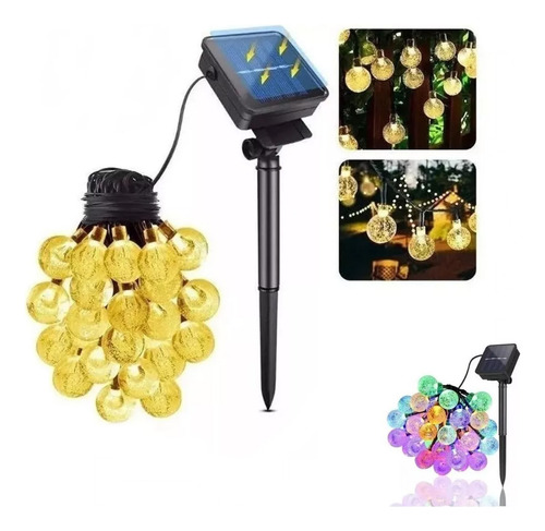 Tira Luz Led Guirnalda Interior Exterior Solar Color De Las Luces Cálida