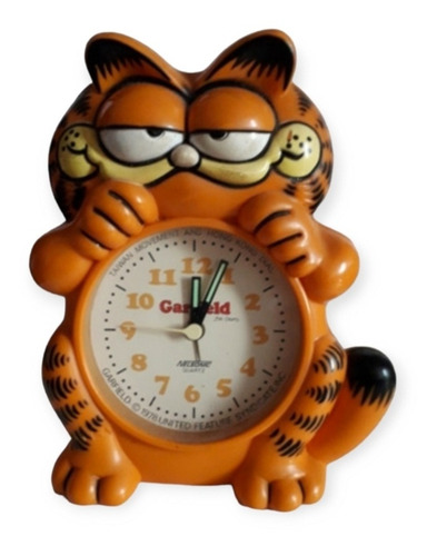 Figura Reloj Despertador De Mesa Garfield Para Adorno