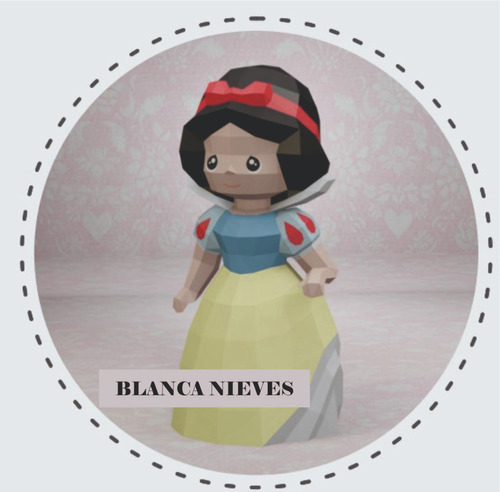 Blanca Nieves Papercraft Lowpoly Plantillas Para Armar 