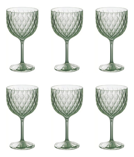 Set X6 Copa De Gin 540ml De Acrilico Diamante Glamour Carol