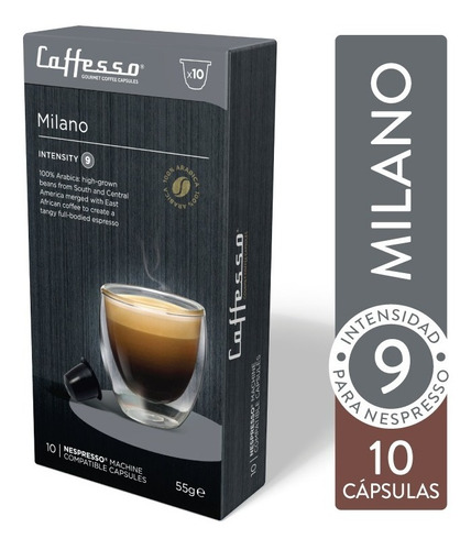 10 Cápsulas De Café Caffesso Milano - Para Nespresso