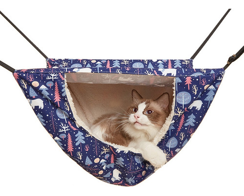 Hamaca Cat Cage, Cama Colgante De Felpa Suave De Doble Capa