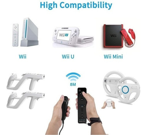 1 Juego De Wii Remote Motion Plus Internal + Nunchuck + Case