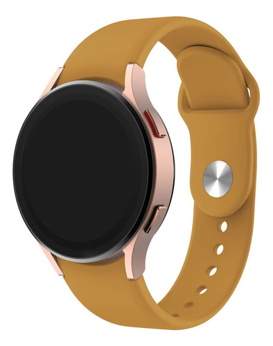 Pulseira Sport Lisa Para Samsung Galaxy Watch 5 (20mm) Cor Mostarda