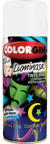Tinta Spray Luminosa Brilhosa - Fundo Branco Colorgin