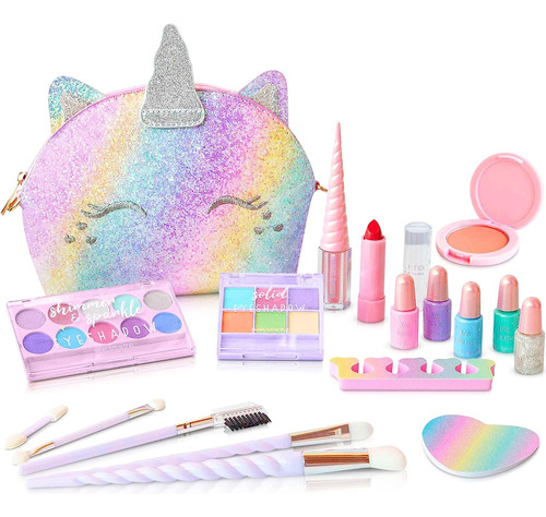 Kit De Maquillaje Real Para Niñas: Sin Talco, Juego De Maqui