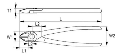Imagen 2 de 5 de Alicate Cortante 160mm Irimo Corte Diagonal Importador