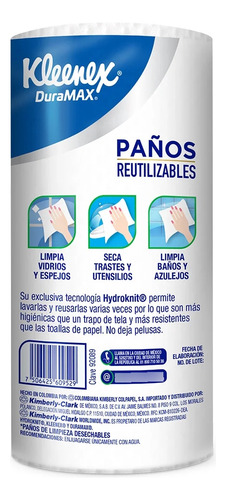 Kleenex Duramax Paños Reutilizables 1 Rollo Con 56 Paños