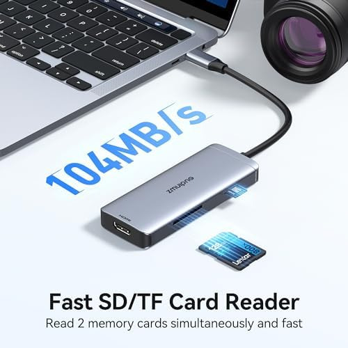 Usb C Hub 6 En 1 Dongle Usb C Adaptador Usb-c A Hdmi Con 4k,