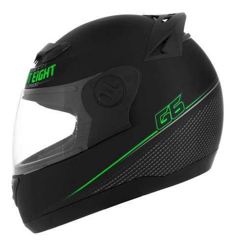 Capacete para moto  integral Pro Tork Evolution  G6 Limited Edition  preto e verde liberty 788 tamanho 60 