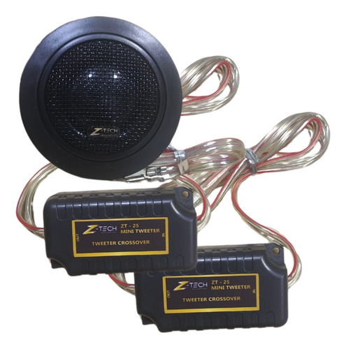 Mini Tweeter Domo De Seda Ztech Par Com Crossover(50wrms)