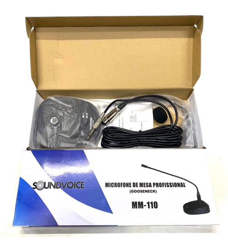 Microfone Gooseneck De Mesa Soundvoice Mm110 Condenser Novo