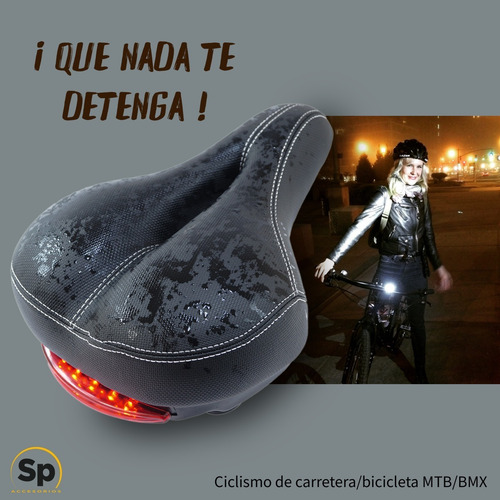 Imagen 10 de 10 de Asiento Universal Bicicleta Unisex Anti Prostático Con Luz