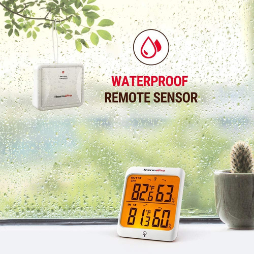 Imagen 9 de 10 de Termómetro Higrómetro Dual Interior Exterior Thermopro Tp-63