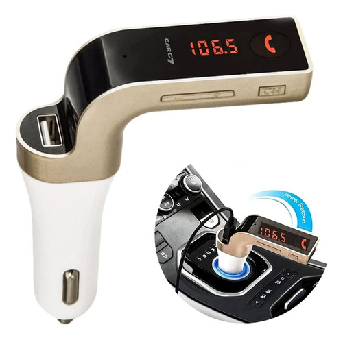 Auto Receptor, Transmisor Fm Bluetooth Cargador Usb Radio