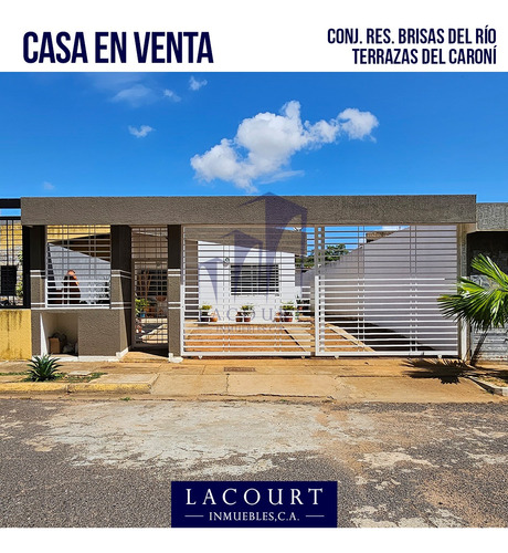 En Venta. Casa Semi Amoblada Ubicada En Doble Circuito Cerrado Y Vigilancia - Conj. Resid. Brisas De Rio - Urb. Terrazas Del Caroní #vl