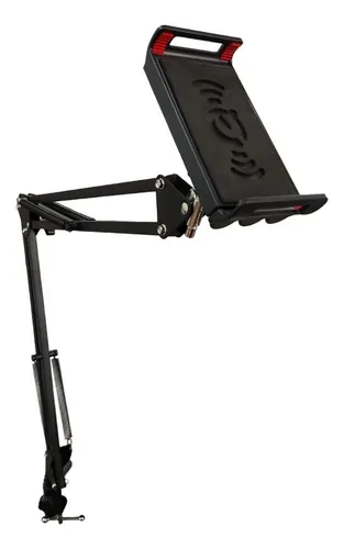 Base Atril Tripode Holder Celular Tablet Grua Brazo Ajustabl