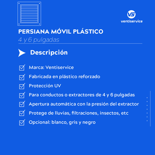Extractor Aire Baño Ø 6 '' 15 Cm Pared Techo+ Persiana Movil