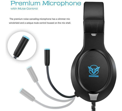 Auriculares Gaming Masacegon H-10 Con Sonido Surround Y