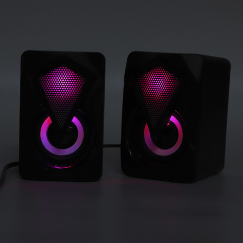 Altavoz Usb Con Cable X2 Multipropósito De 7 Colores Rgb De