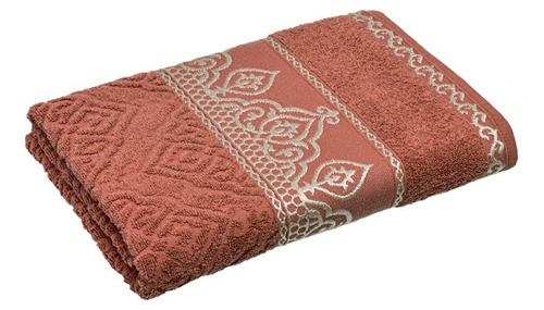 Toalha De Rosto Barroca Cavhome 100% Algodão Personalize Cor Terracota