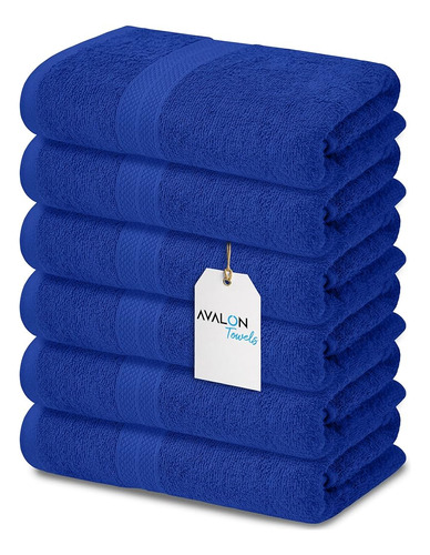 ~? Avalon Toallas De Baño Para Baño 100% Algodón Royal Blue 