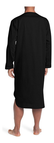 Vestido De Dormir Holgado Y Cómodo Con Botones En El Cuello
