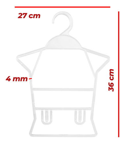 Kit Cabide Acrílico Silhueta Bebê Conjunto - 10 Unidades