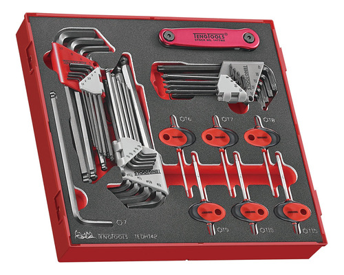 Teng Tools Juego De 42 Llaves Inglesas Metricas Y Sae Hexago