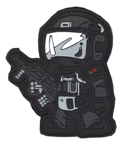 Insignia Parche Pvc Policía Antimotin Táctico Operativo