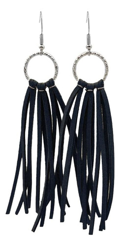Pendientes Bohemios Con Flecos Y Borlas De Ante, Pendientes