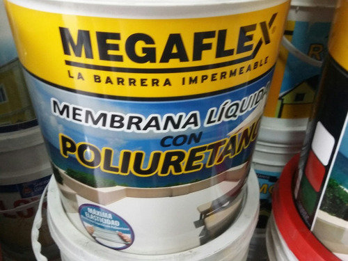 Membrana Poliuretano Megaflex 20kg Blanco Y Rojo + Pincel