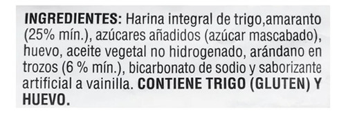 18 Pzas Great Value Galletas Con Amaranto Y Arándano 100 G