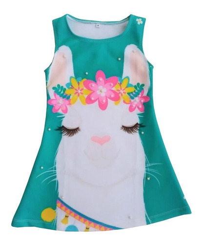 Vestido Para Niñas De Llama - H