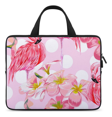 Hermoso Flamenco Pajaro Lunar Bolsa Duradera Para Portatil