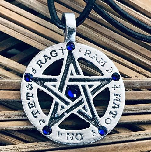 Trilogia Joyas Peltre Pentagrama Tetragrammaton Runas Colgan