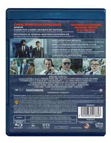 Argo Ben Affleck / Bryan Cranston Película Bluray (Usado)