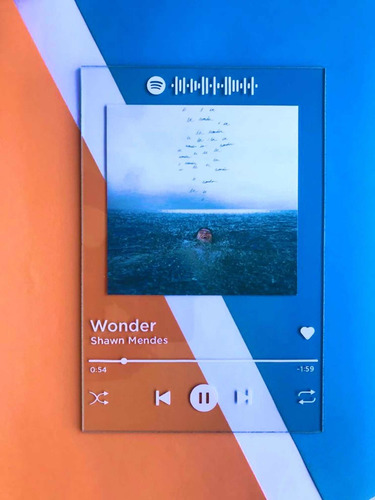 Placa Spotify Personalizada Vidrio