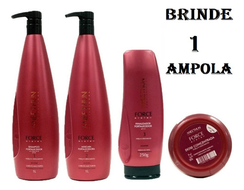 Aneethun Force Shamp 1l + Masc 1l + Finalizador 250g + Dose