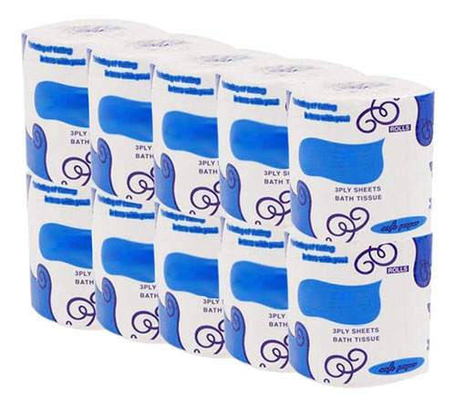 20 Unids De Papel Higiénico 3 Capa -dix*10 Cm
