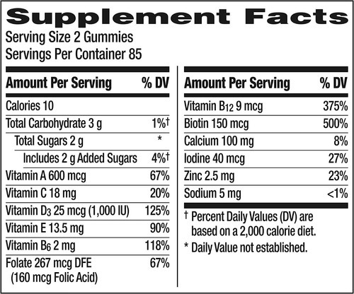 Multivitamínico Centrum para mulheres Fruit Flavor 170 gomas